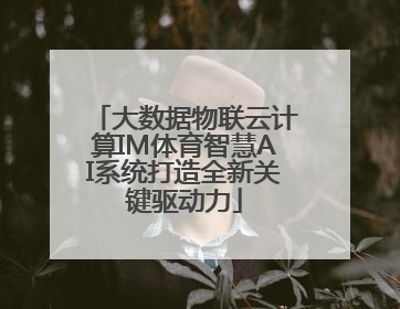 大数据物联云计算IM体育智慧AI系统打造全新关键驱动力