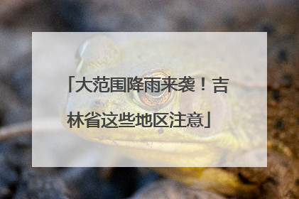 大范围降雨来袭！吉林省这些地区注意