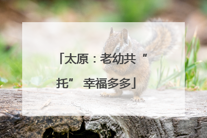 太原：老幼共“托” 幸福多多