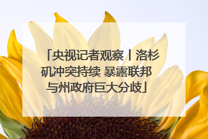 央视记者观察丨洛杉矶冲突持续 暴露联邦与州政府巨大分歧