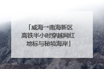 威海→南海新区 高铁半小时穿越网红地标与秘境海岸