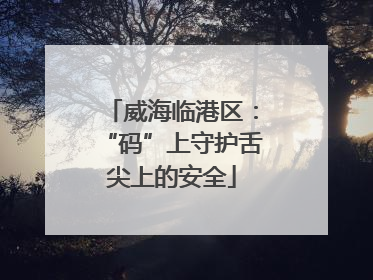威海临港区：“码”上守护舌尖上的安全