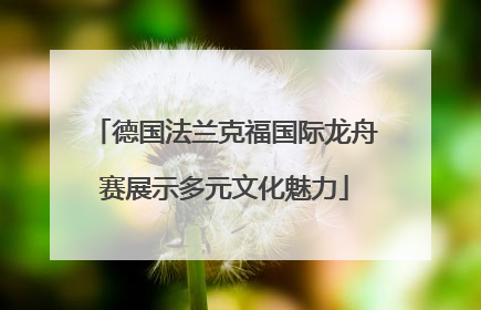 德国法兰克福国际龙舟赛展示多元文化魅力