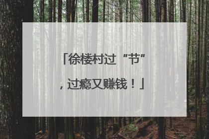 徐楼村过“节”，过瘾又赚钱！