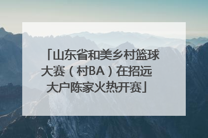 山东省和美乡村篮球大赛（村BA）在招远大户陈家火热开赛