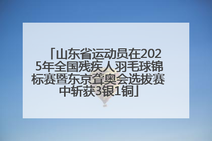 山东省运动员在2025年全国残疾人羽毛球锦标赛暨东京聋奥会选拔赛中斩获3银1铜