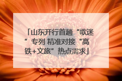 山东开行首趟“歌迷”专列 精准对接“高铁+文旅”热点需求