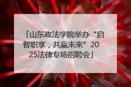 山东政法学院举办“启智职享，共赢未来”2025法律专场招聘会