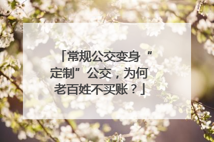 常规公交变身“定制”公交，为何老百姓不买账？