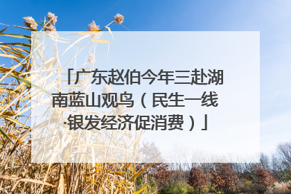 广东赵伯今年三赴湖南蓝山观鸟（民生一线·银发经济促消费）