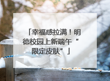 幸福感拉满！明德校园上新端午“限定皮肤”