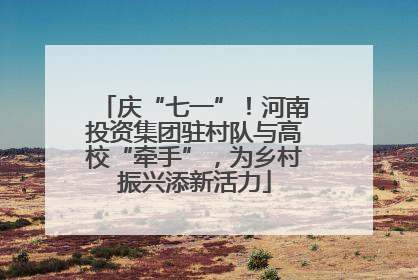 庆“七一”！河南投资集团驻村队与高校“牵手”，为乡村振兴添新活力