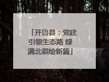 开鲁县：党建引领生态路 绿满北疆绘新篇