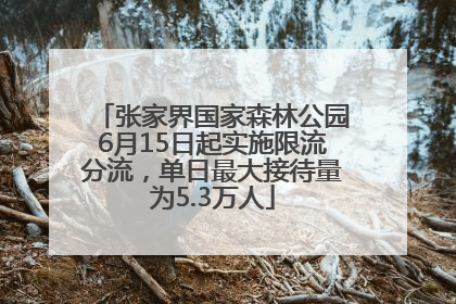 张家界国家森林公园6月15日起实施限流分流，单日最大接待量为5.3万人
