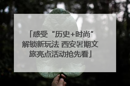 感受“历史+时尚” 解锁新玩法 西安暑期文旅亮点活动抢先看
