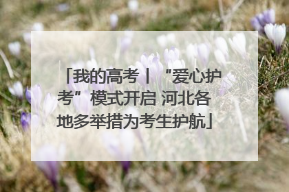 我的高考丨“爱心护考”模式开启 河北各地多举措为考生护航