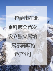 拉萨市在北京科博会首次设立独立展馆 展示高原特色产业