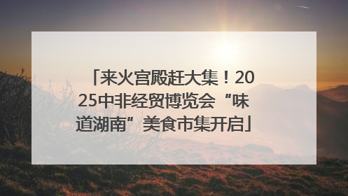 来火宫殿赶大集！2025中非经贸博览会“味道湖南”美食市集开启