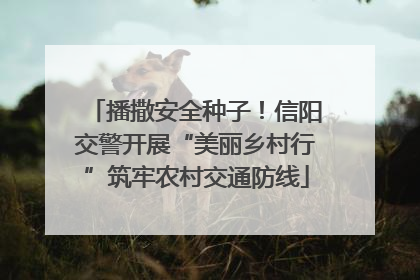 播撒安全种子！信阳交警开展“美丽乡村行”筑牢农村交通防线