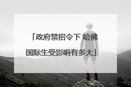 政府禁招令下 哈佛国际生受影响有多大