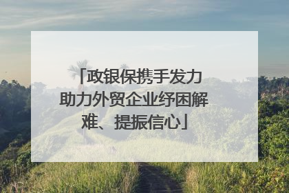 政银保携手发力 助力外贸企业纾困解难、提振信心