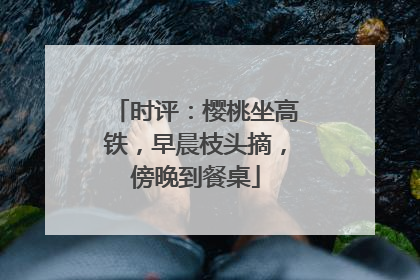 时评：樱桃坐高铁，早晨枝头摘，傍晚到餐桌