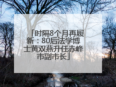 时隔8个月再履新：80后法学博士黄双燕升任赤峰市副市长