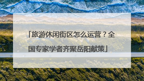 旅游休闲街区怎么运营？全国专家学者齐聚岳阳献策
