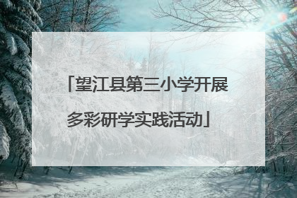 望江县第三小学开展多彩研学实践活动