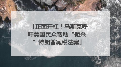 正面开杠！马斯克呼吁美国民众帮助“扼杀”特朗普减税法案
