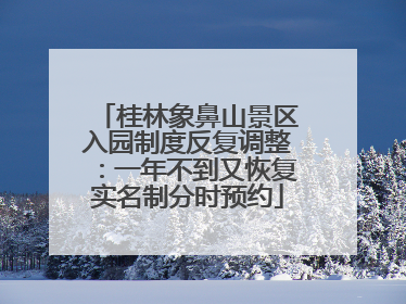 桂林象鼻山景区入园制度反复调整：一年不到又恢复实名制分时预约