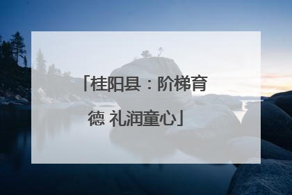 桂阳县：阶梯育德 礼润童心