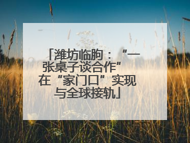 潍坊临朐：“一张桌子谈合作” 在“家门口”实现与全球接轨