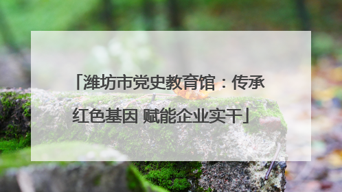 潍坊市党史教育馆：传承红色基因 赋能企业实干
