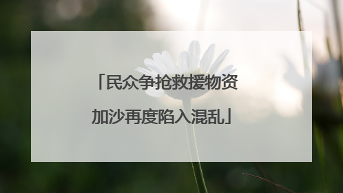 民众争抢救援物资 加沙再度陷入混乱