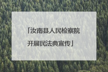 汝南县人民检察院开展民法典宣传