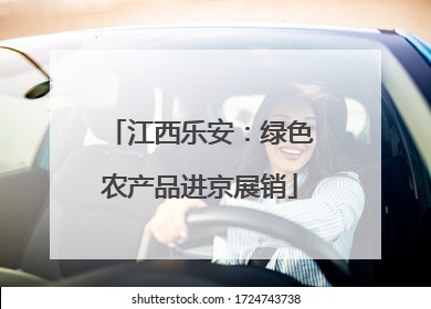 江西乐安：绿色农产品进京展销