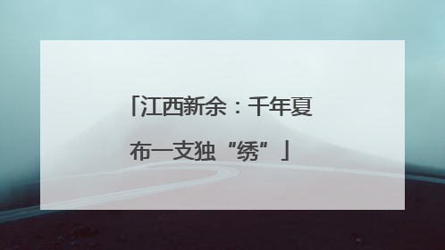 江西新余：千年夏布一支独“绣”