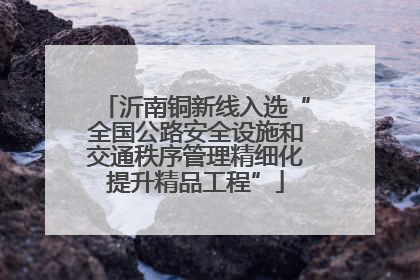 沂南铜新线入选“全国公路安全设施和交通秩序管理精细化提升精品工程”
