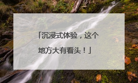 沉浸式体验，这个地方大有看头！