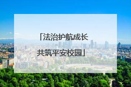 法治护航成长 共筑平安校园