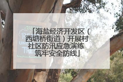 海盐经济开发区（西塘桥街道）开展村社区防汛应急演练 筑牢安全防线