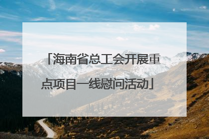 海南省总工会开展重点项目一线慰问活动