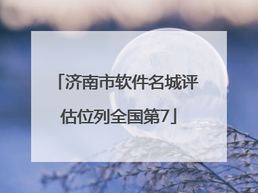 济南市软件名城评估位列全国第7