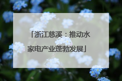 浙江慈溪：推动水家电产业蓬勃发展