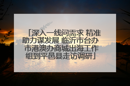 深入一线问需求 精准助力谋发展 临沂市台办 市港澳办商城出海工作组到平邑县走访调研