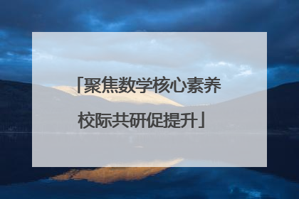 聚焦数学核心素养 校际共研促提升