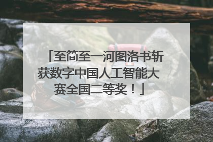 至简至一河图洛书斩获数字中国人工智能大赛全国二等奖！