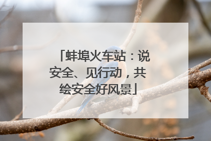 蚌埠火车站：说安全、见行动，共绘安全好风景