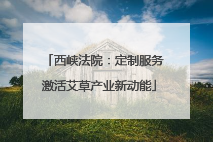西峡法院：定制服务激活艾草产业新动能